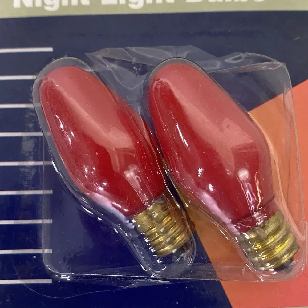 Lot of 6 Feit Electric 7W Night Light Bulbs Red Blue Green Christmas C7